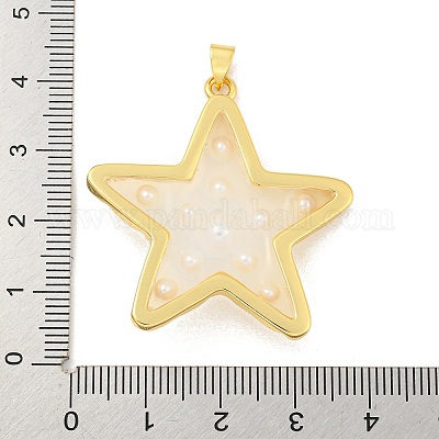 Подвески из латуни и эпоксидной смолы с покрытием стойки KK-C059-08B-G-1