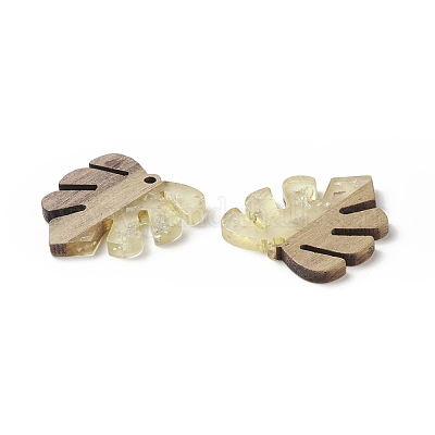 Подвески из прозрачной смолы и ореха RESI-XCP0001-86-1