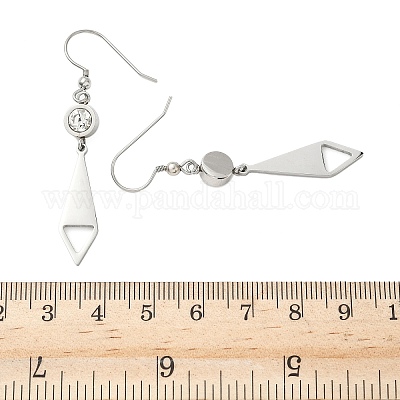 Серьги-подвески из нержавеющей стали 304 EJEW-Z129-19P-1