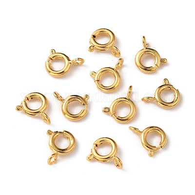 Латунная застежка пружинного кольца KK-WH0047-90G-1