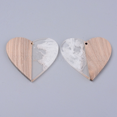 Подвески из смолы и дерева&nbsp;LS-RESI-R428-12B-1