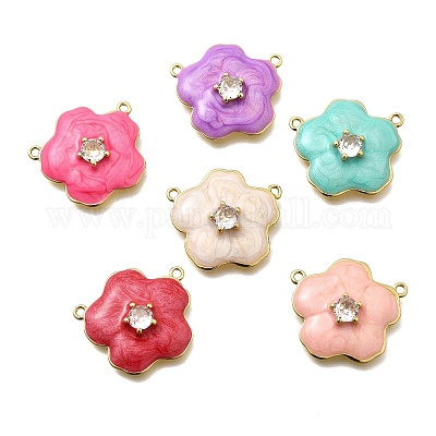 Латунные микропаве прозрачные подвески с фианитом KK-S508-52G-01-1