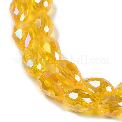 Прозрачные стеклянные бусины гальваническим пряди EGLA-N013-T6mm-B04-1