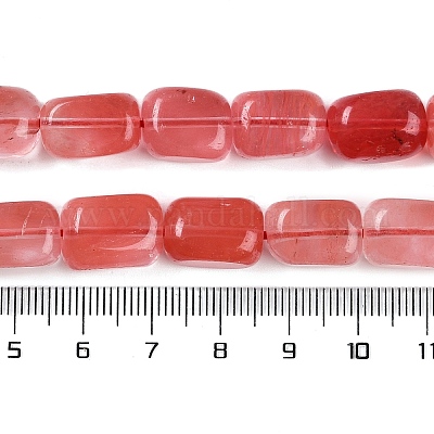 Вишневого кварца стеклянные бусы пряди G-M403-D02-01-1