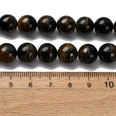 Нити железных бусин натурального синего тигрового цвета G-G286-A02-10mm-1