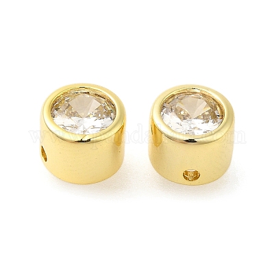 Плоскость стойка колонна покрытие латунь микропаве прозрачные кубические циркониевые бусины KK-S396-45G-1