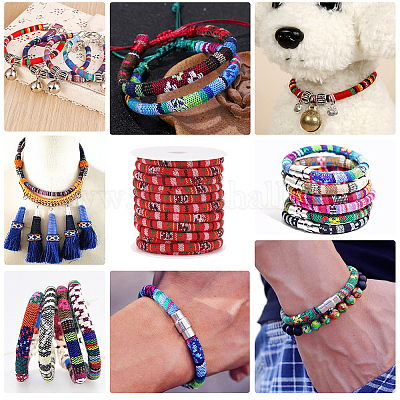 10 м плетеный шнур из нейлона в этническом стиле NWIR-BC0001-02B-1