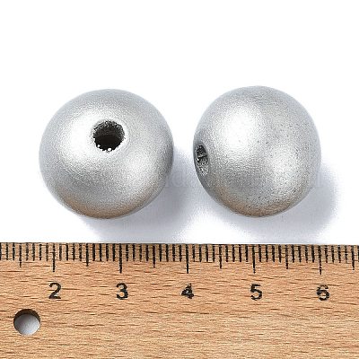 Деревянные европейские бусины с большими отверстиями WOOD-D027-01G-1