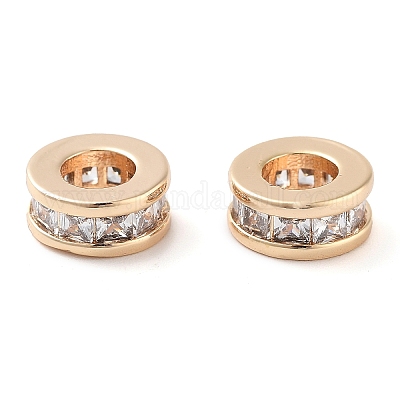 Латунные микропаве из прозрачного кубического циркония KK-U028-24G-1