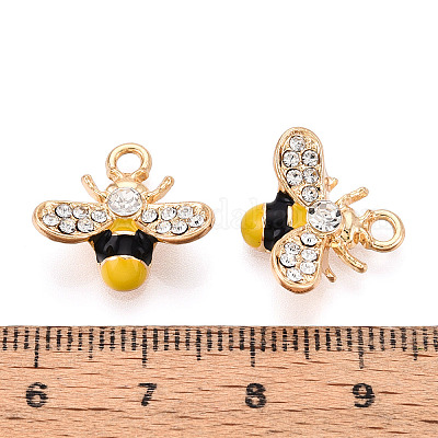 Rhinestone сплава и эмали подвески PALLOY-T092-41G-04-1