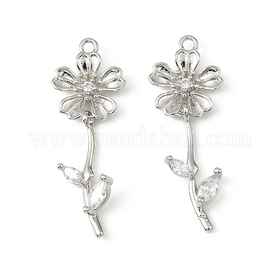 Латунные микро проложить кубического циркония подвески KK-C107-09B-P-1