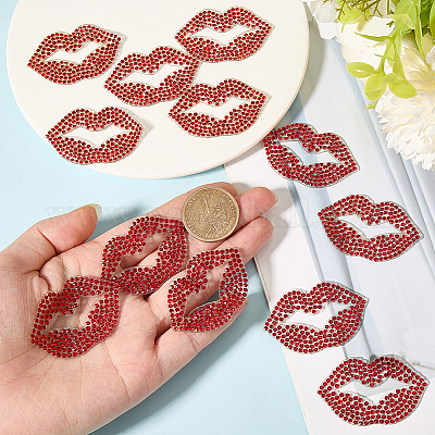 Стразы из смолы для губ hotfix (клей-расплав на обратной стороне)&nbsp;DIY-WH20013-44-1