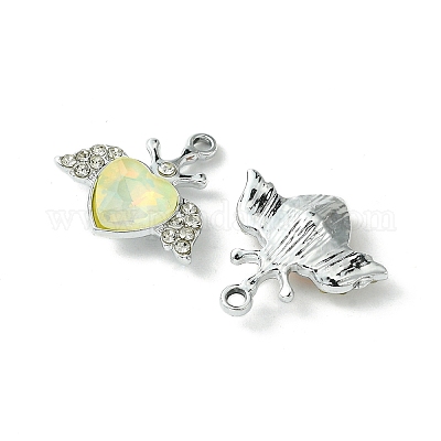 Подвески из стекла со стразами из сплава с УФ-покрытием разных цветов FIND-B039-08P-1