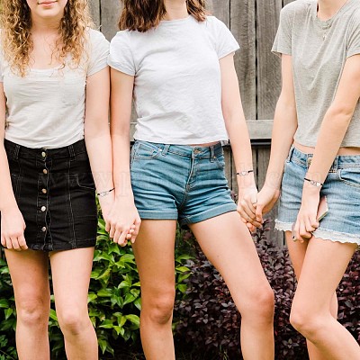 3шт. набор из 3 браслетов в форме сердца из нержавеющей стали 430 JB715A-1