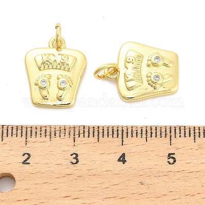 Латунные микро проложить кубического циркония подвески KK-H527-27G-1