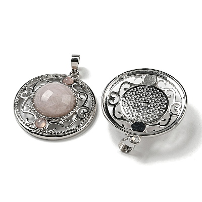 Природного розового кварца подвески G-Q158-03A-1