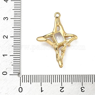 Подвески из нержавеющей стали 304 с паве из кубического циркония STAS-U054-03G-1