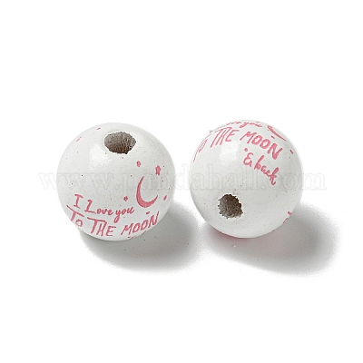 Набивные деревянные европейские бусины WOOD-G022-20G-1