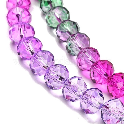 Прозрачные окрашенные стеклянные бусины DGLA-A034-T8mm-A06-1