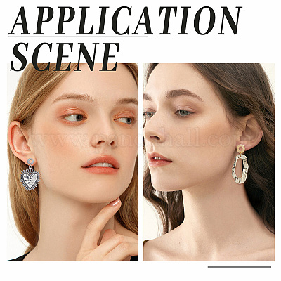 40 шт. 2-х цветная фурнитура для сережек-гвоздиков в форме пончика из нержавеющей стали 304 DIY-SC0023-56-1