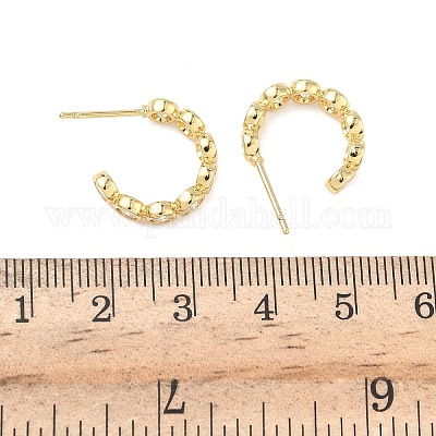 Серьги-гвоздики из циркония EJEW-G452-07G-1