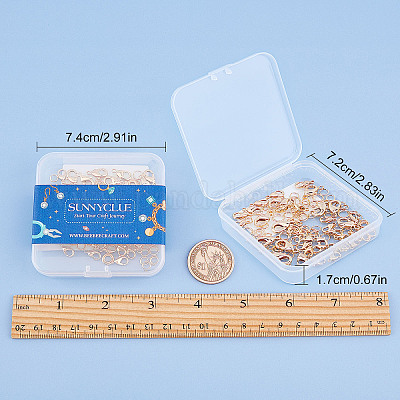 Латунные застежки-лобстеры и открытые кольца для прыжков KK-SC0001-41G-1