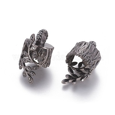 Латунный горный хрусталь филигранная бусина RB-L080-12B-1