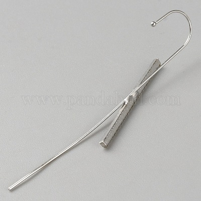 Серьги-крючки для ушей из платины и латуни для женщин EJEW-WH0019-58D-1