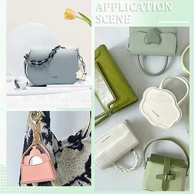 4 шт. 4 цвета pu кожаный мини-кошелек брелок KEYC-SC0001-70-1