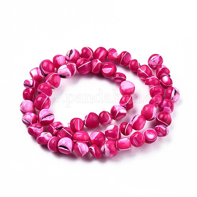 Нити бусин из натуральных трохоидных/трохус ракушек SSHEL-N032-48-A06-1