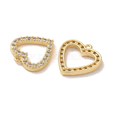 Латунные микро проложить кубического циркония подвески KK-E098-10G-1