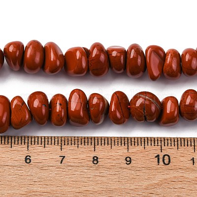 Нити натуральных бусин из красного язепера G-RM250109-B5-1