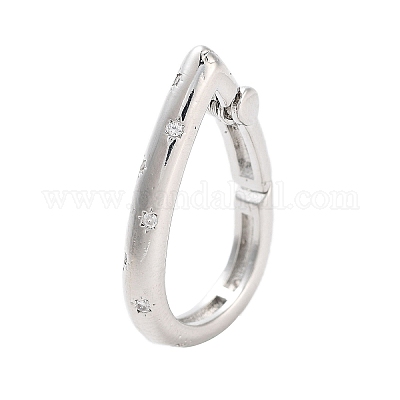 Латунные микропейв прозрачные кубические циркониевые пружинные кольца KK-M293-52P-1