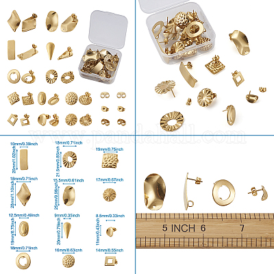 Фурнитура для сережек-гвоздиков из нержавеющей стали 304 STAS-TA0004-29-1
