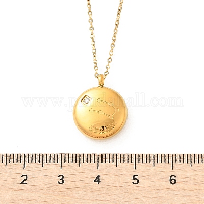 Ожерелья с подвесками в виде созвездий из нержавеющей стали 304 с прозрачным кубическим цирконием NJEW-R021-02G-07-1