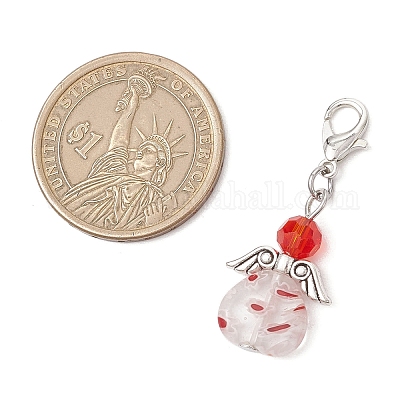 Гальваническое стекло и подвески ручной работы в технике миллефиори лэмпворк HJEW-JM03600-02-1