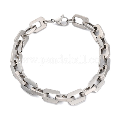 Браслеты из нержавеющей стали 304 с цепочкой для женщин и мужчин BJEW-R018-17P-1