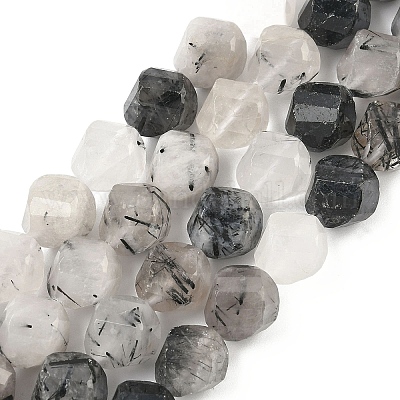 Натуральный турмалированный кварц / черный рутиловый кварц&nbsp;G-C267-B02-1