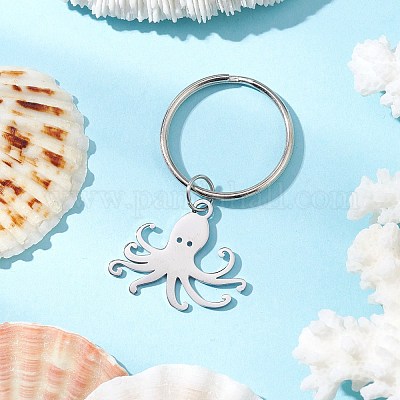 Брелки из нержавеющей стали 304 с тематикой океана KEYC-JKC01213-03-1