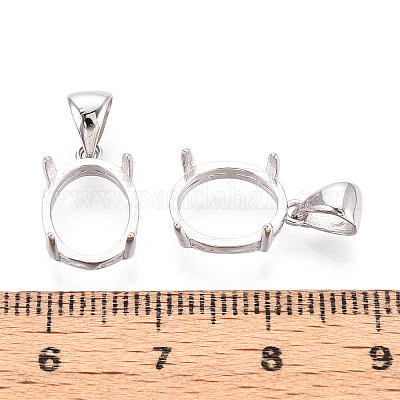 925 подвеска из стерлингового серебра с когтями в форме кабошона STER-N016-44A-P-1