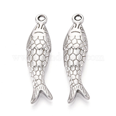 Подвески в виде рыбок из нержавеющей стали 304 STAS-T069-14P-1