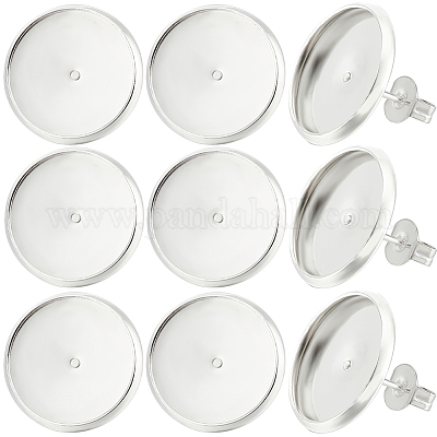 20 шт. Латунные серьги-гвоздики KK-BBC0010-56A-1