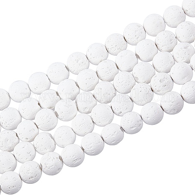 Synthetic Lava Rock Beads Strands G-S247-8mm-08-1-1