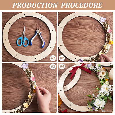 Circle Decoration Wooden Frame, Wooden Rings Decoration
