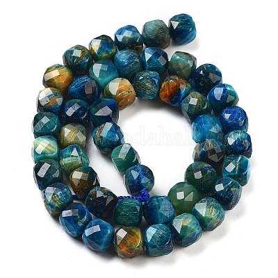 Натуральные нити из окрашенных тигровым глазом бусин G-H028-A01-02-1