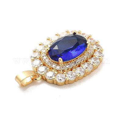 Латунные подвески с фианитами KK-I695-066G-1