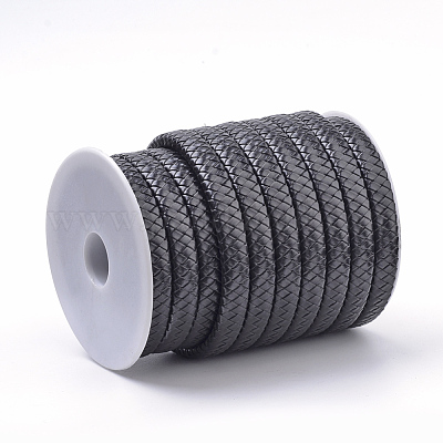 Кожаные плетеные шнуры WL-R009-12x6-01-1