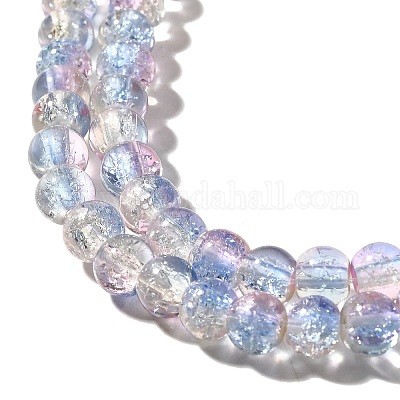 Стеклянные бусины кракле CCG-C002-6mm-09-1