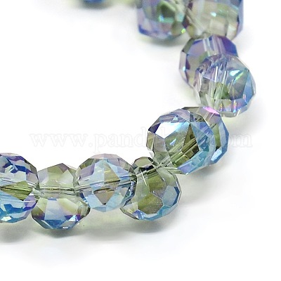 Wholesale Half Plated Faceted Glass Teardrop Beads - Pandahall.com