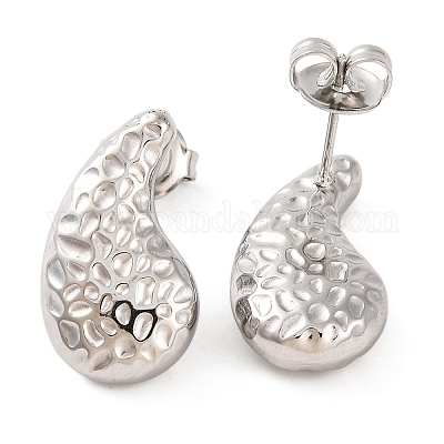 Серьги-гвоздики из нержавеющей стали 304 EJEW-G395-19P-1